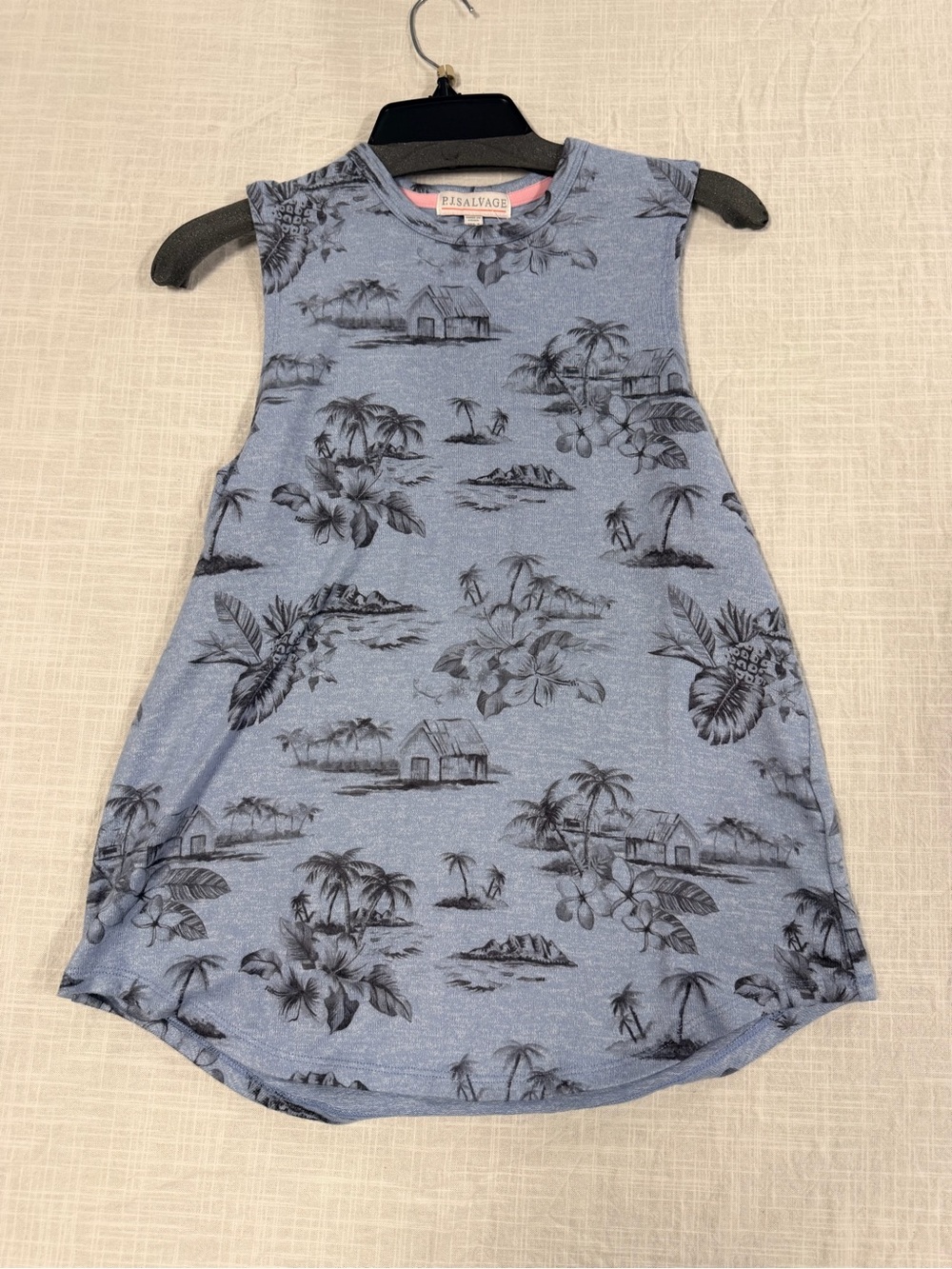 PJ Salvage Blue Tropical Print women’s Tank size small new without tags soft